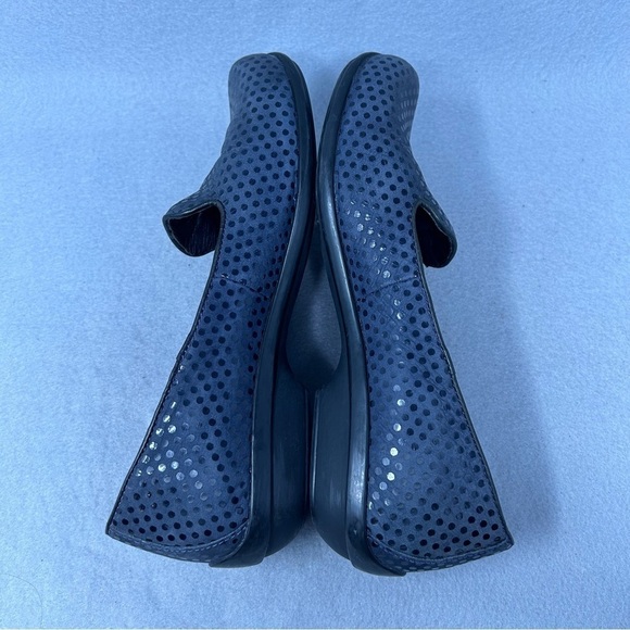 Dansko Olivia Navy Blue Suede Leather Polka Dot Comfort Loafers EU 37/US 6.5-7 - Picture 11 of 12